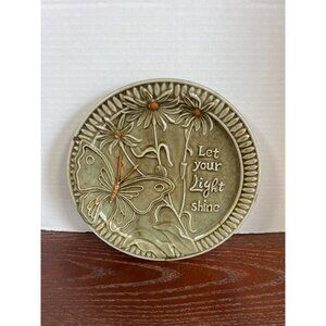 Decorative Ceramic Wall Plate With Butterfly & Flowers Design K3